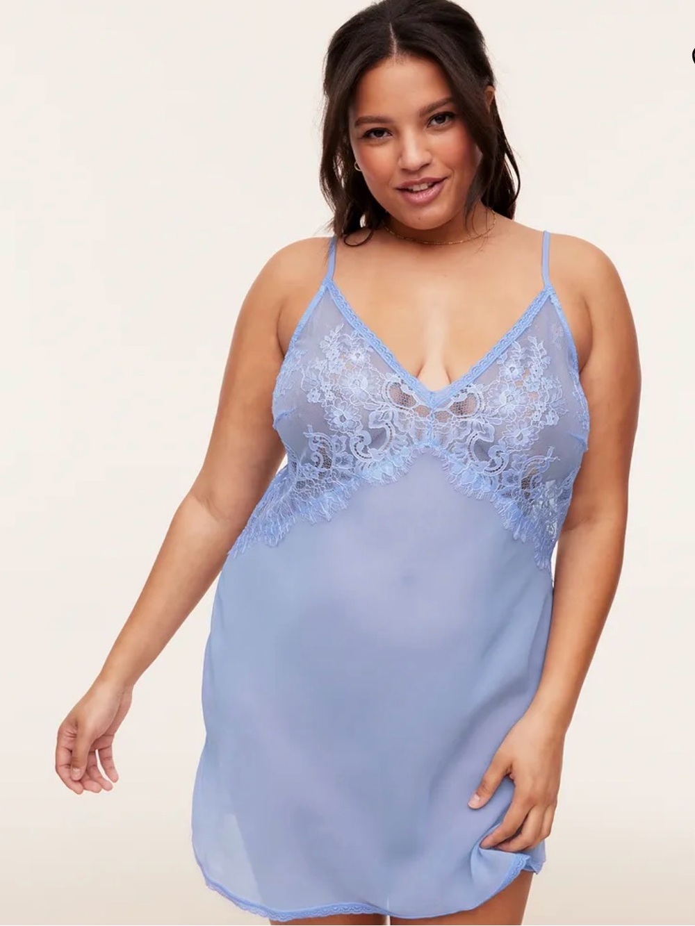 Adore Me light blue lingerie slip